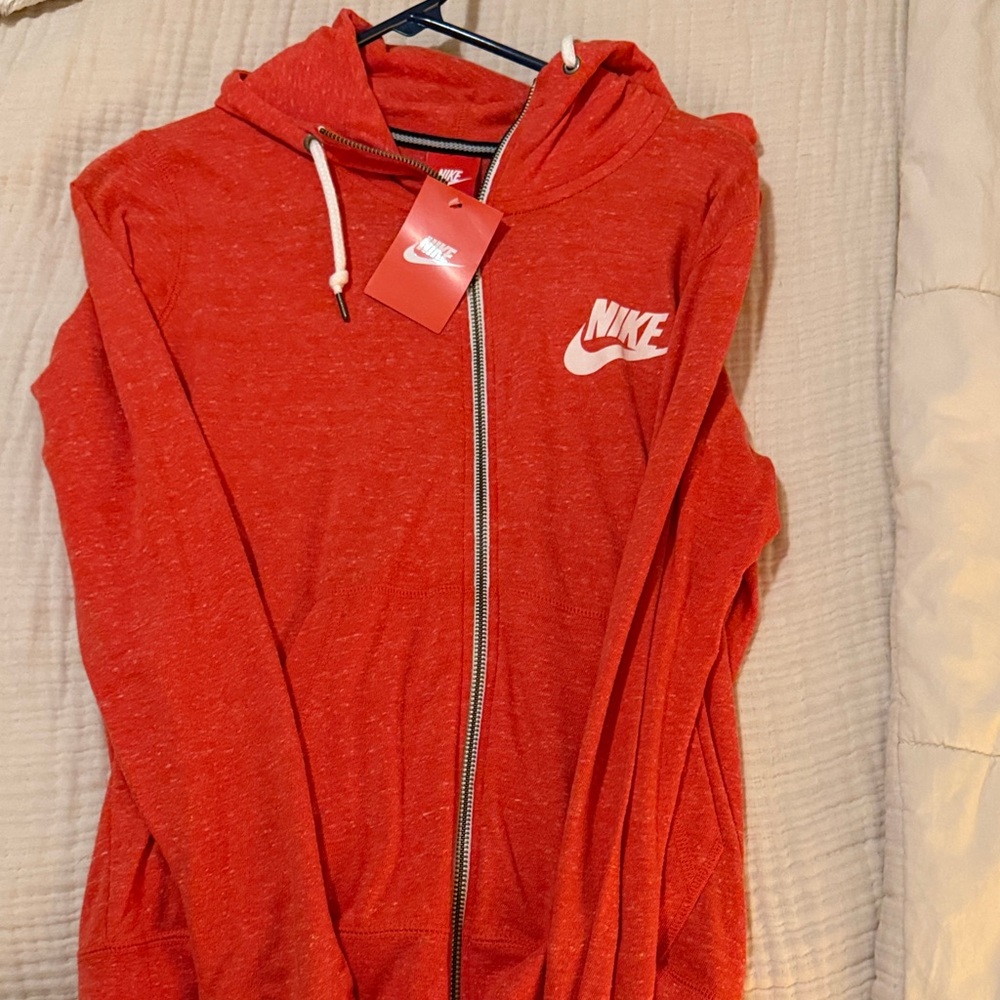 Nike Women's Red Full-Zip Hoodie